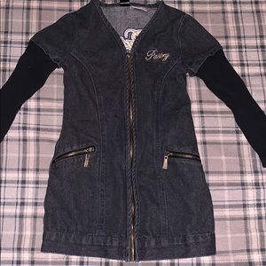 Blue jean zip dress